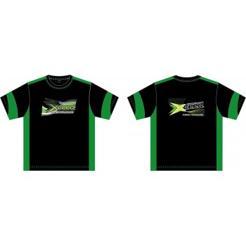 T-shirt (dry-fit) black-green Xceed (S)