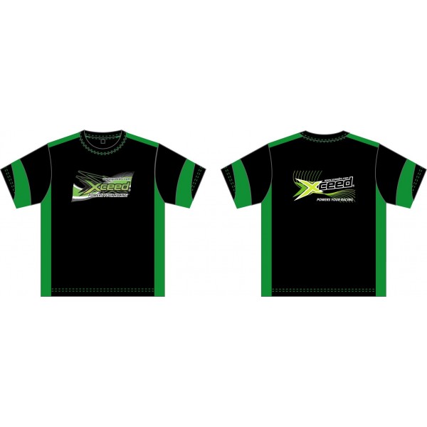 T-shirt (dry-fit) black-green Xceed (S)