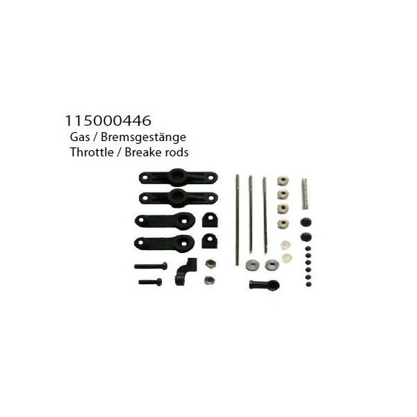 throttle + brake rods