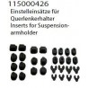 inserts for suspension arm holder