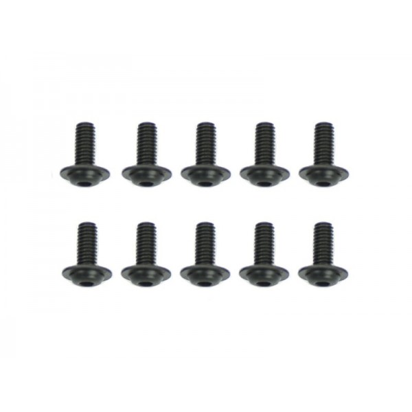 Screw allen roundhead flanged M4x10 (10)