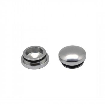 18MM Aluminum End Cap - Silver (2)