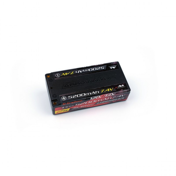 AM Lipo 5200mAh 2S Shorty - 7.4V 60C Continuos 120C Burst (Si-Graphene)
