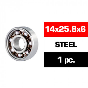 14X25.8X6MM STEEL "HS" REAR ENGINE BEARING (UR, NOVA) (1PC)