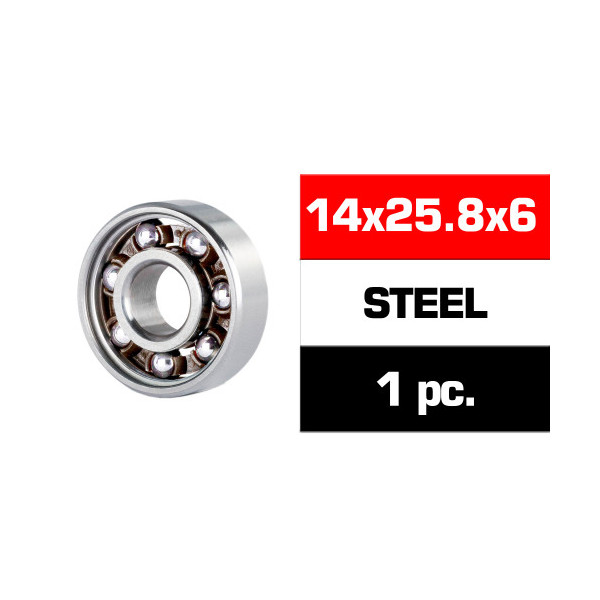 14X25.8X6MM STEEL "HS" REAR ENGINE BEARING (UR, NOVA) (1PC)