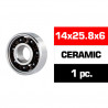 14X25.8X6MM CERAMIC "HS" REAR ENGINE BEARING (UR, NOVA) (1PC)