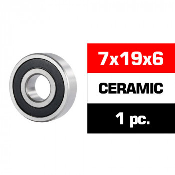 7X19X6MM CERAMIC "HS" RUBBER SEALED FRONT ENGINE BEARING (UR, NOVA) (1PC)