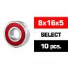 8X16X5MM SELECT "HS" RUBBER SEALED BEARING SET (10PCS.)