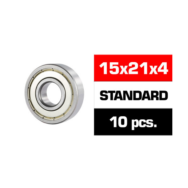 15X21X4MM "HS" METAL SHIELDED BEARING SET (10PCS)