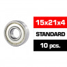15X21X4MM "HS" METAL SHIELDED BEARING SET (10PCS)