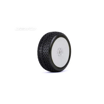 Jetko Dirt Slinger Ultra Soft 1:8 Buggy Pre-glued on White Rims (2)