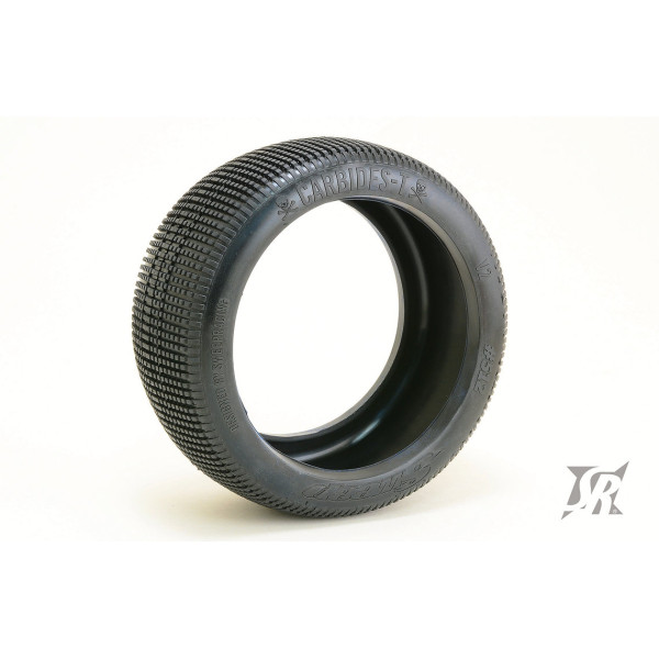 Carbides-T Blue X compound pre-glued pair white wheel