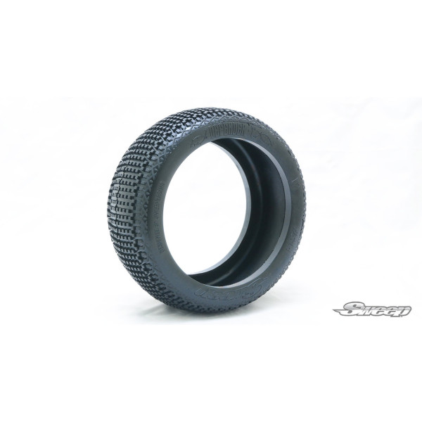 Defender-T Blue X compound pre-glued pair white wheel